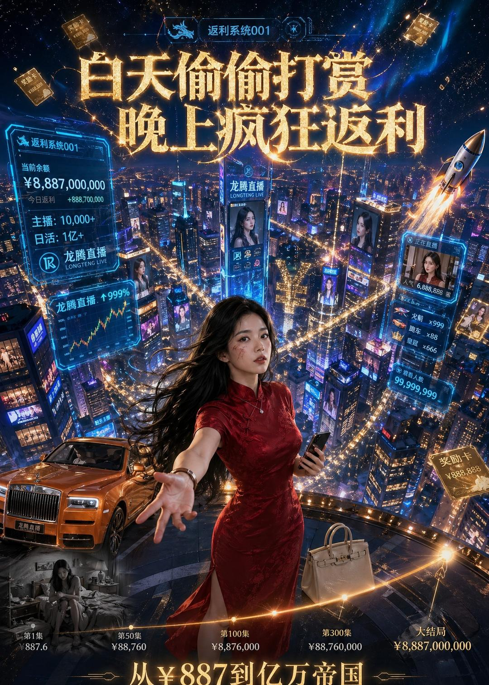 白天偷偷打赏,晚上疯狂返利海报