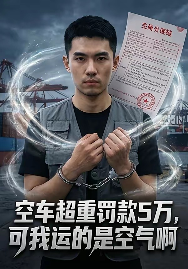 空车超重罚款5万,可我运的是空气啊海报